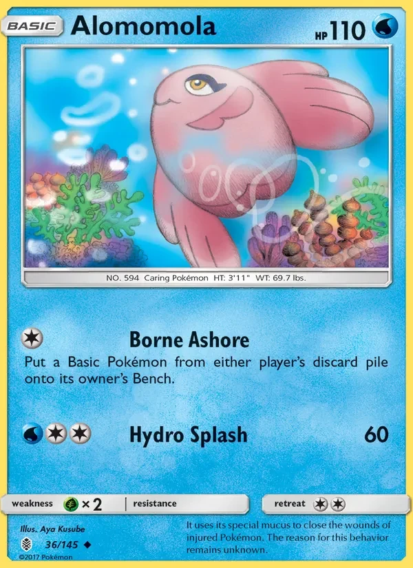 Alomomola 36/145 Guardians Rising Pokémon card