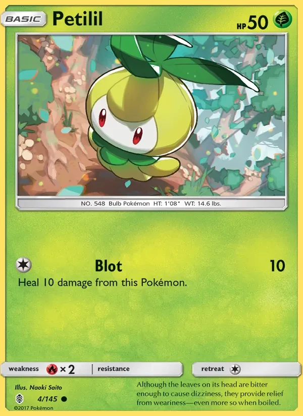Petilil 4/145 Guardians Rising Pokémon card
