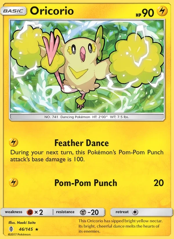Oricorio 46/145 Guardians Rising Pokémon card
