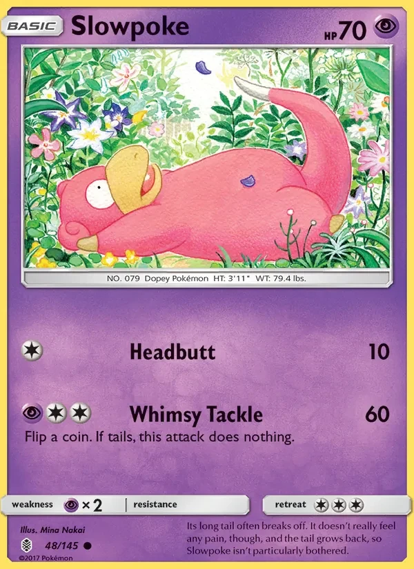 Slowpoke 48/145 Guardians Rising Pokémon card