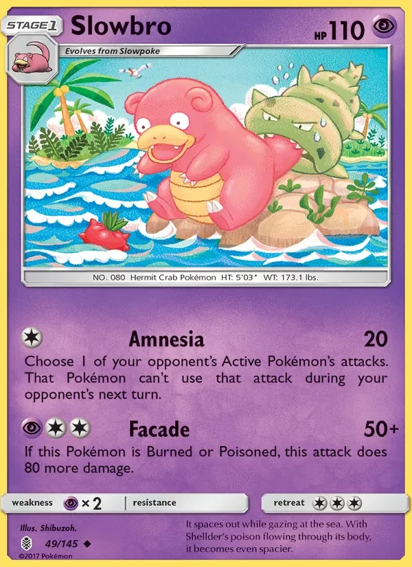 Slowbro 49/145 Guardians Rising Pokémon card