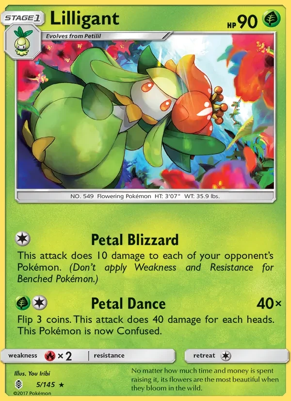Lilligant 5/145 Guardians Rising Pokémon card