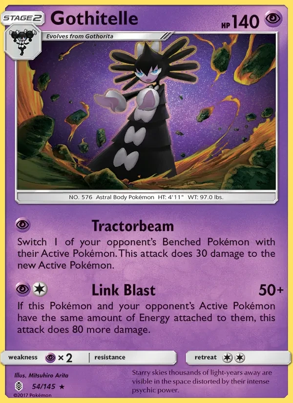Gothitelle 54/145 Guardians Rising Pokémon card
