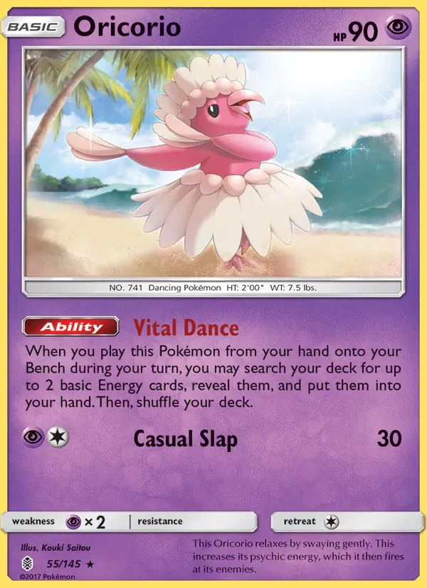 Oricorio 55/145 Guardians Rising Pokémon card
