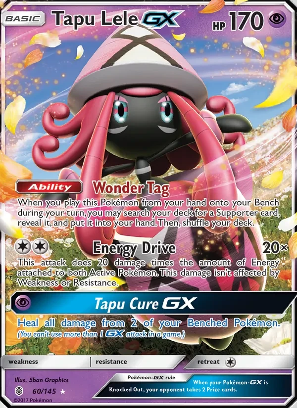Tapu Lele GX 60/145 Guardians Rising Pokémon card
