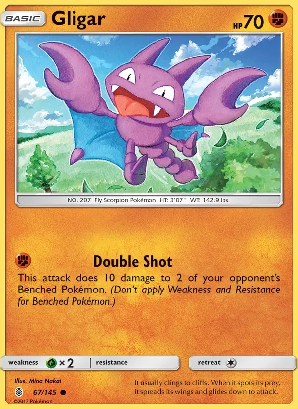 Gligar 67/145 Guardians Rising Pokémon Karte