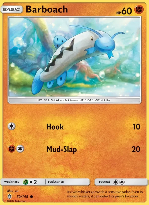 Barboach 70/145 Guardians Rising Pokémon card