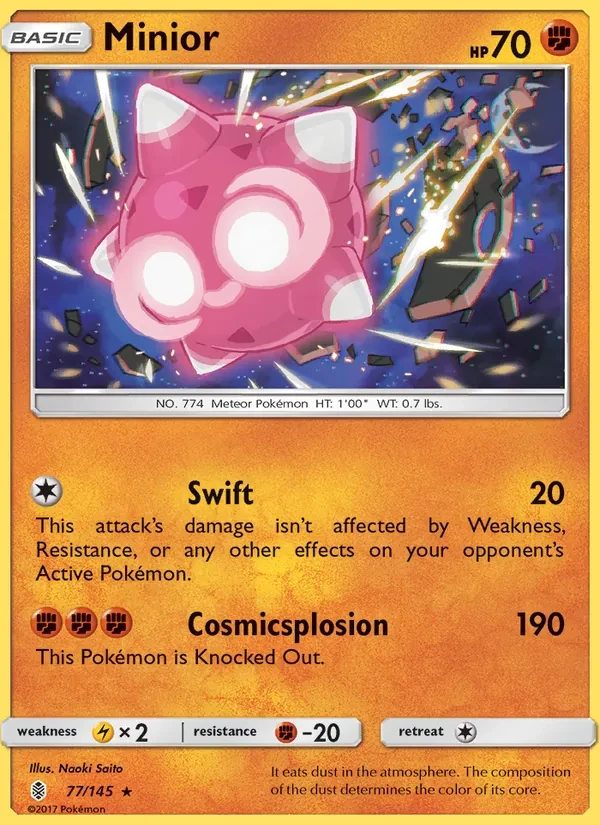 Minior 77/145 Guardians Rising Pokémon card
