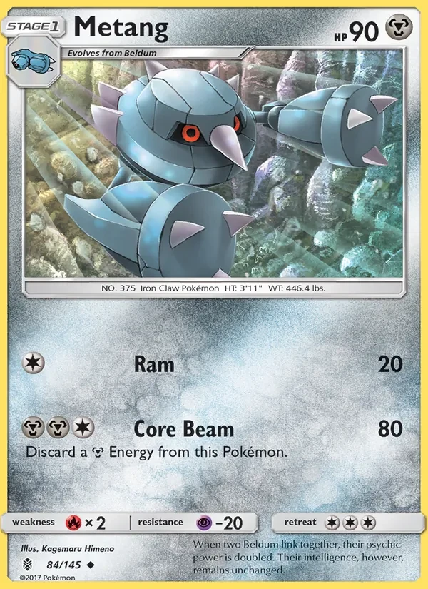 Metang 84/145 Guardians Rising Pokémon card