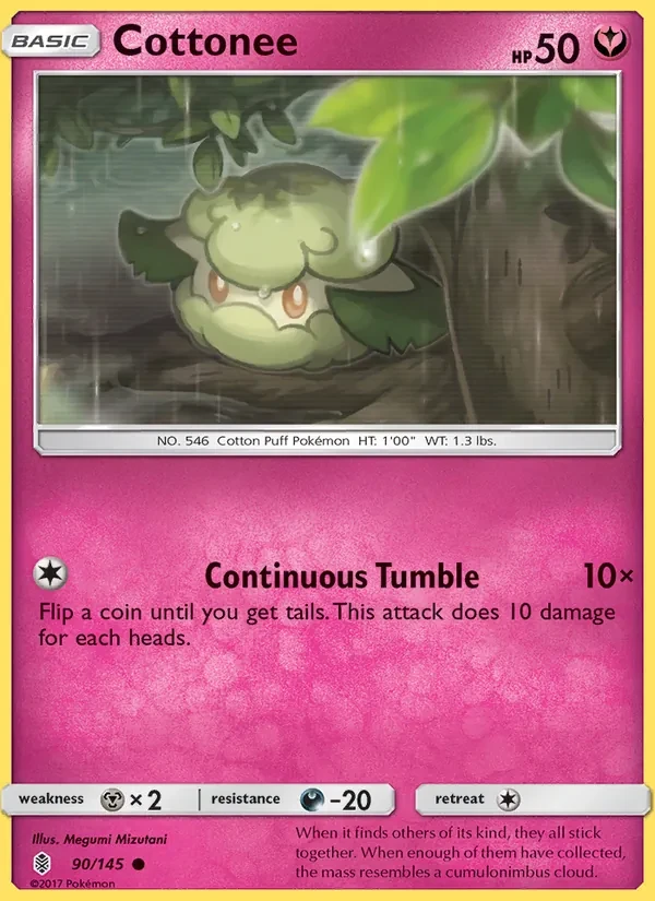 Cottonee 90/145 Guardians Rising Pokémon card