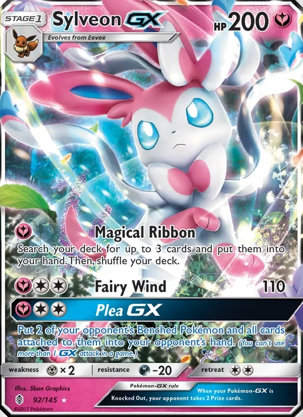 Sylveon GX 92/145 Guardians Rising Pokémon card