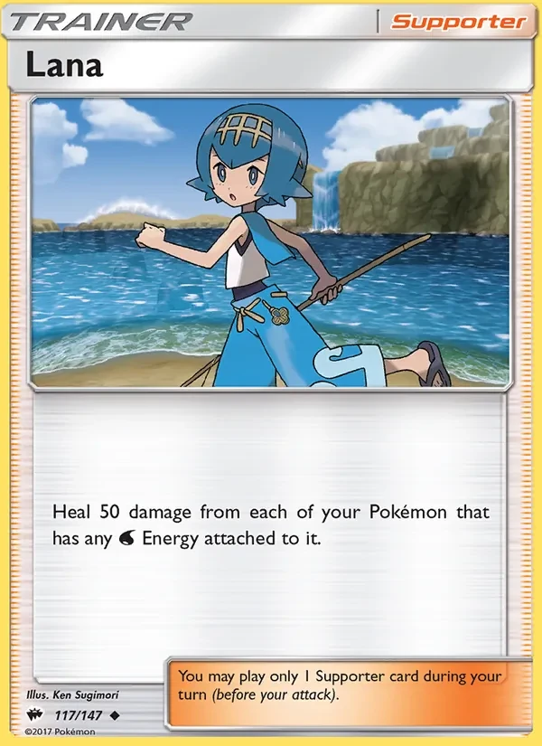 Lana 117/147 Burning Shadows Pokémon card