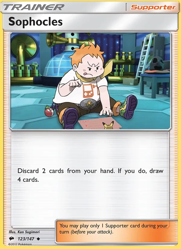 Sophocles 123/147 Burning Shadows Pokémon card
