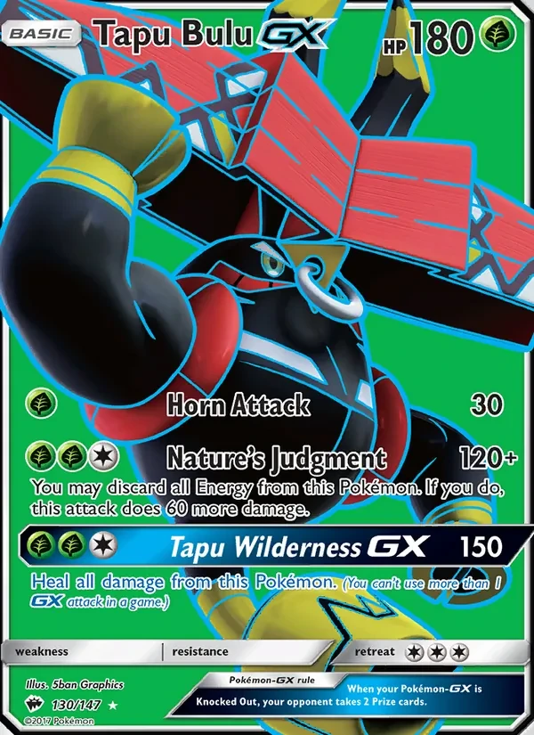 Tapu Bulu GX 130/147 Burning Shadows Pokémon card