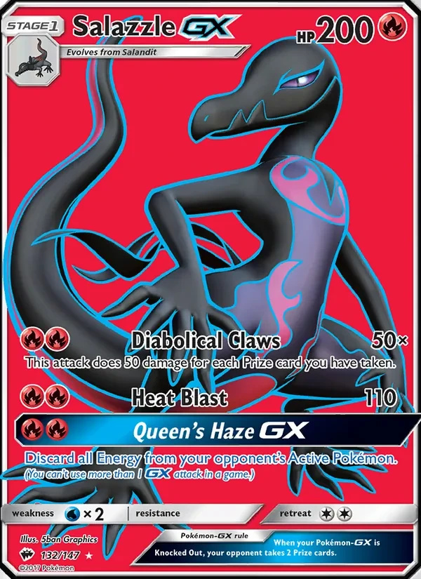 Salazzle GX 132/147 Burning Shadows Pokémon card