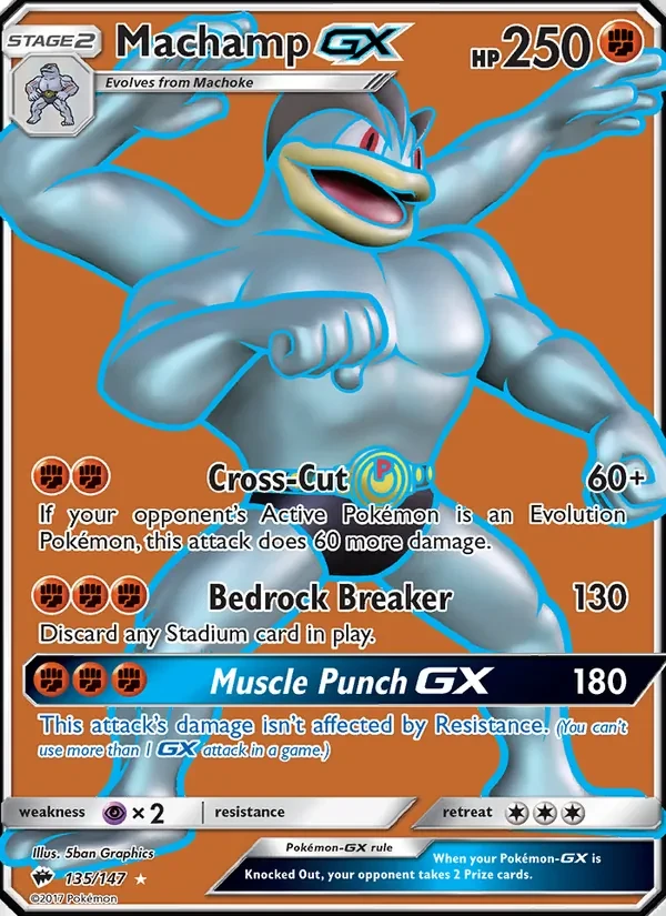 Machamp GX 135/147 Burning Shadows Pokémon card