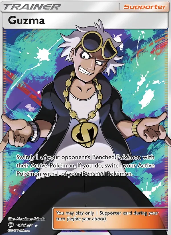 Guzma 143/147 Burning Shadows Pokémon card