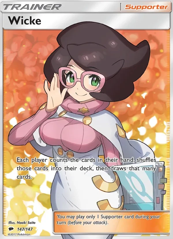 Wicke 147/147 Burning Shadows Pokémon card