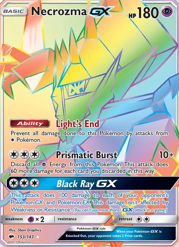 Necrozma GX 153/147 Burning Shadows Pokémon card