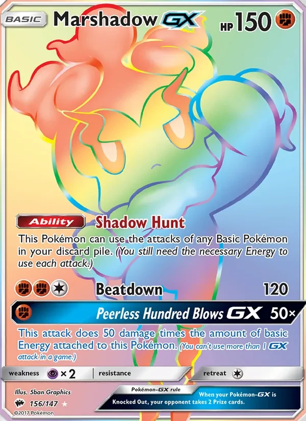 Marshadow GX 156/147 Burning Shadows Pokémon card