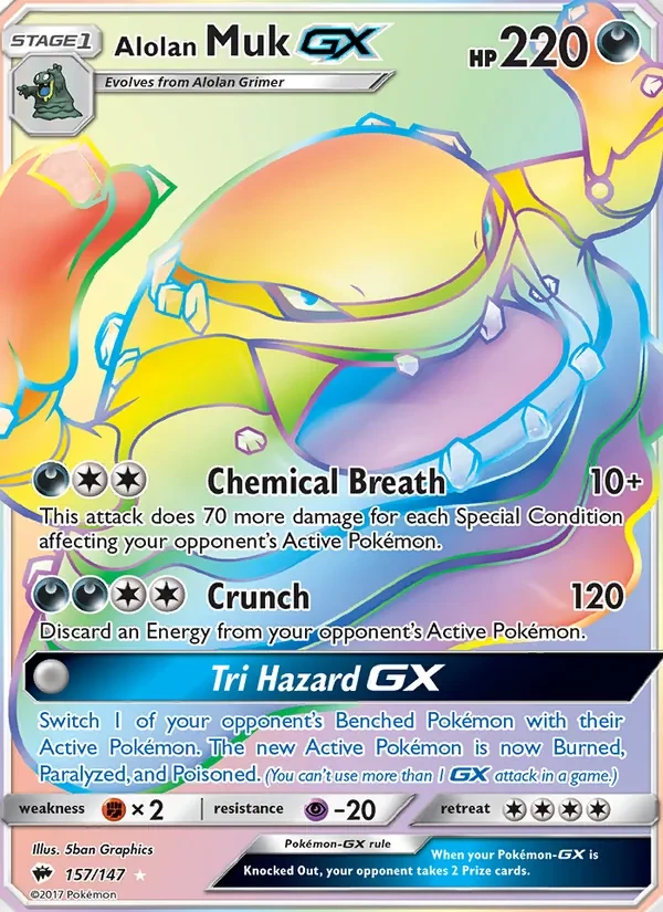 Alolan Muk GX 157/147 Burning Shadows Pokémon card