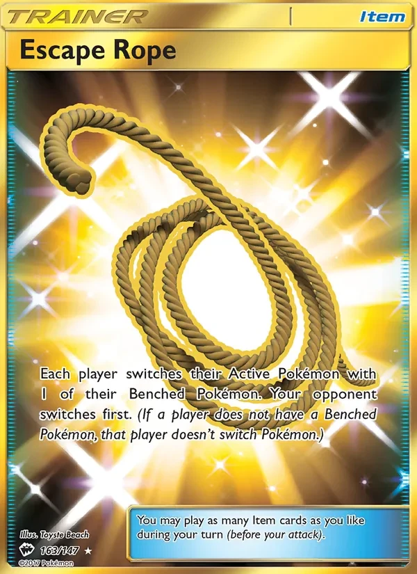 Escape Rope 163/147 Burning Shadows Pokémon card