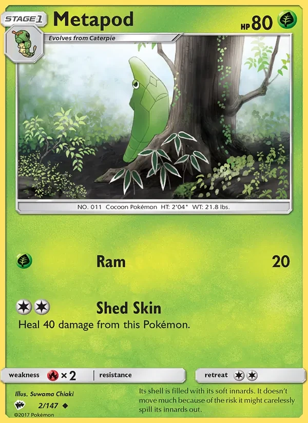 Metapod 2/147 Burning Shadows Pokémon card