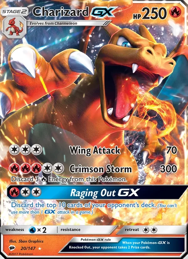 Charizard GX 20/147 Burning Shadows Pokémon card