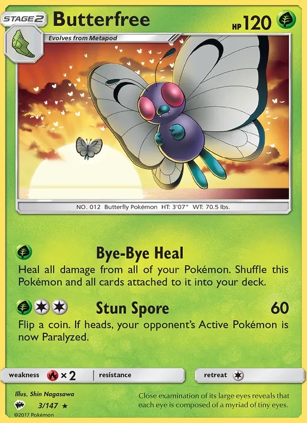 Butterfree 3/147 Burning Shadows Pokémon card