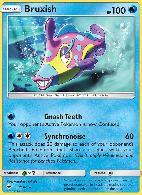 Bruxish 38/147 Burning Shadows Pokémon card