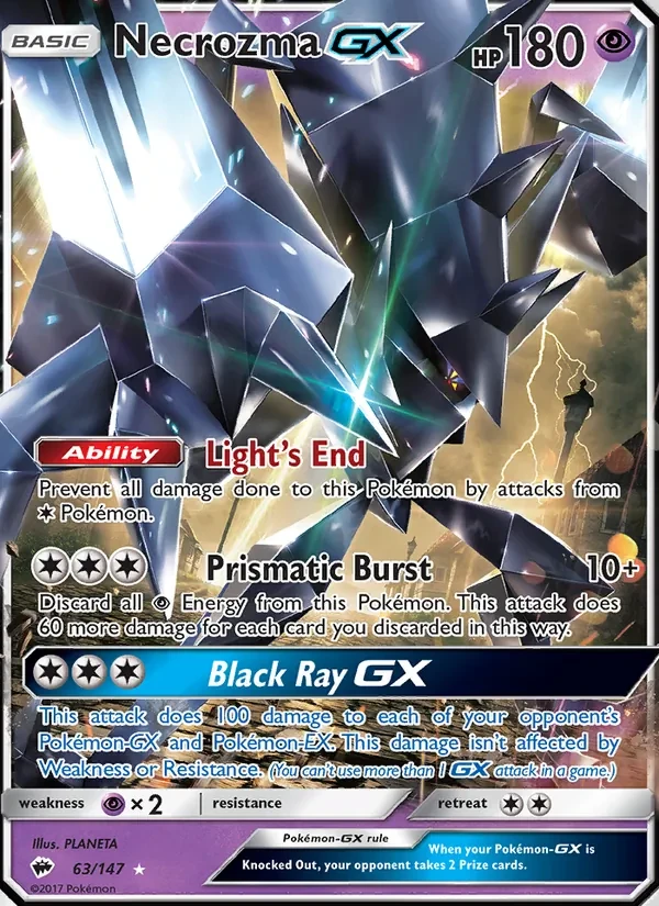 Necrozma GX 63/147 Burning Shadows Pokémon card