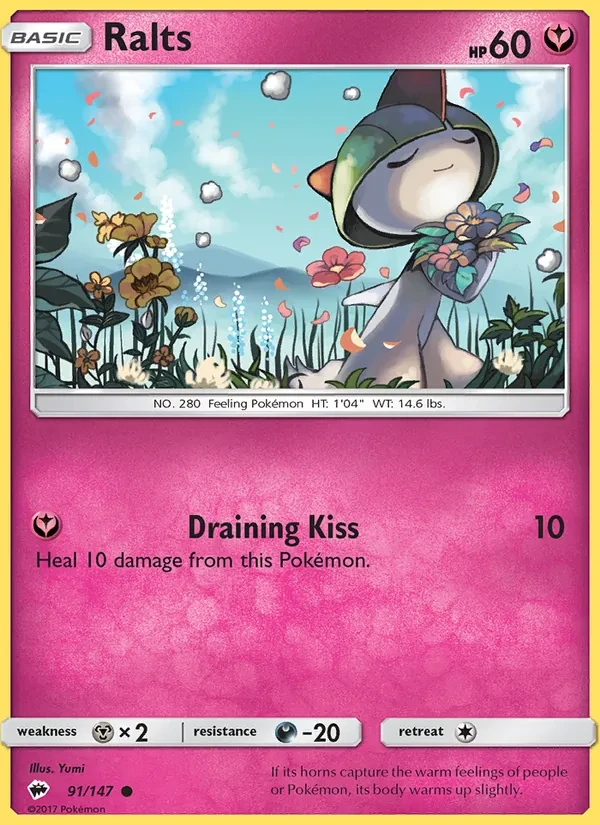 Ralts 91/147 Burning Shadows Pokémon card