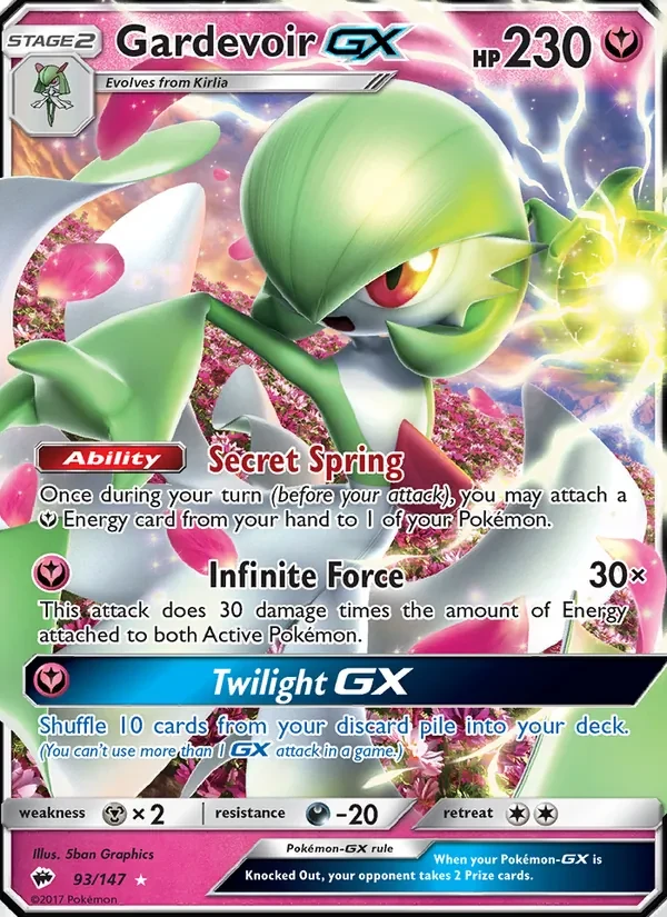 Gardevoir GX 93/147 Burning Shadows Pokémon card