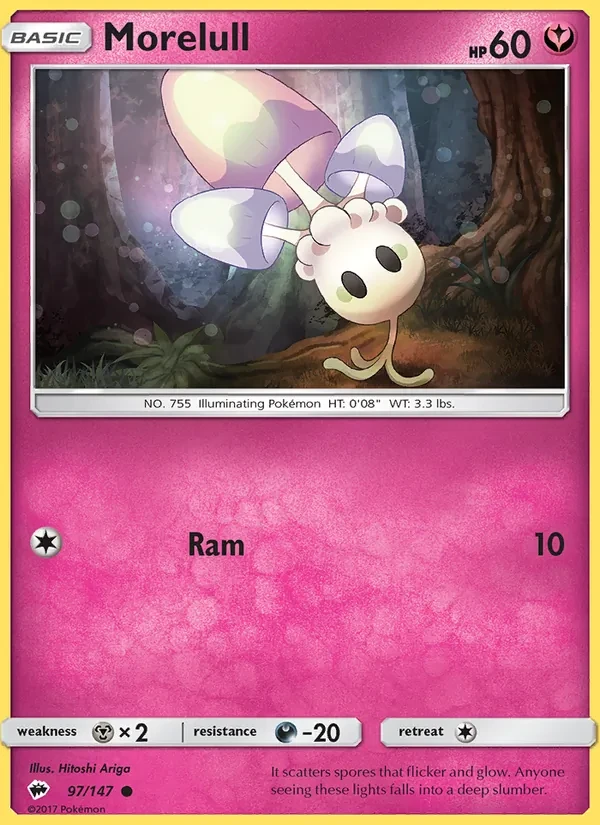 Morelull 97/147 Burning Shadows Pokémon card
