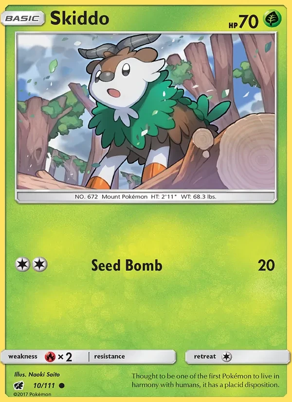 Skiddo 10/111 Crimson Invasion Pokémon card