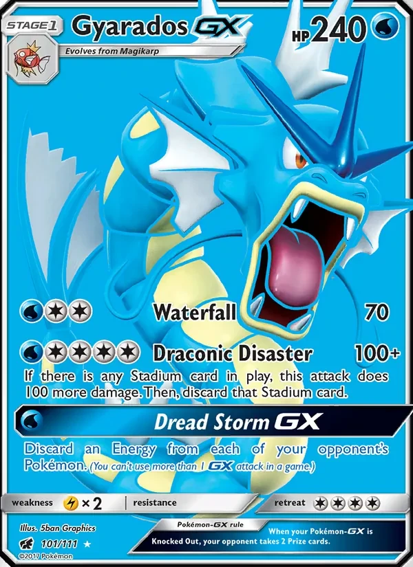 Gyarados GX 101/111 Crimson Invasion Pokémon card