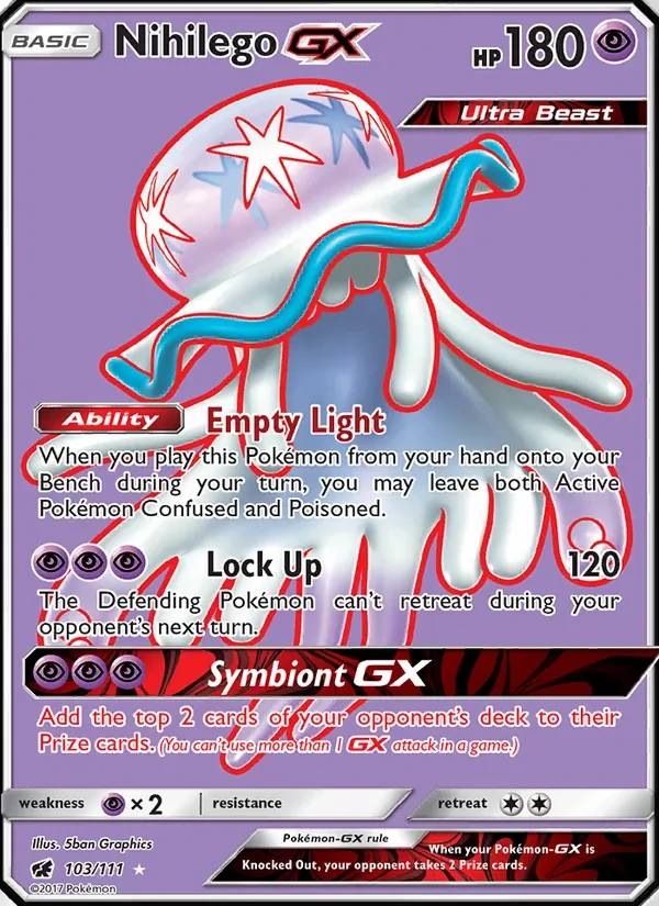 Nihilego GX 103/111 Crimson Invasion Pokémon Karte