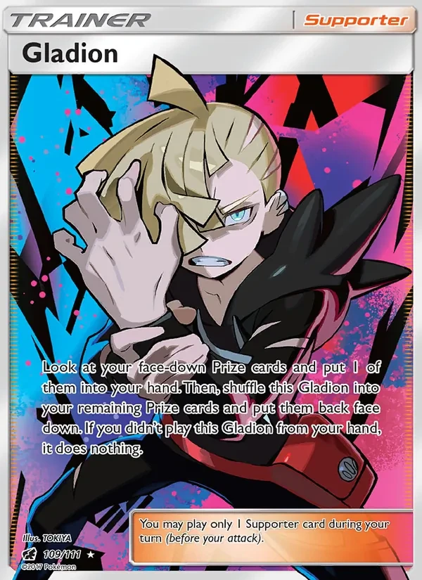 Gladion 109/111 Crimson Invasion Pokémon card