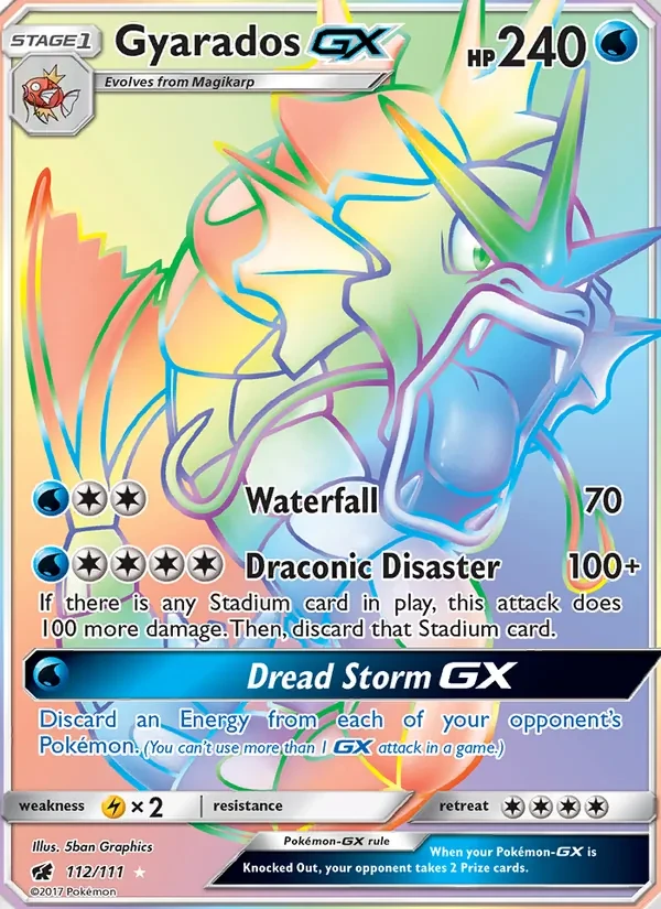 Carta Pokémon Gyarados GX 112/111 Crimson Invasion
