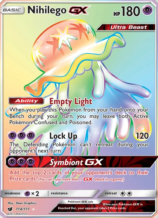 Nihilego GX 114/111 Crimson Invasion Pokémon card