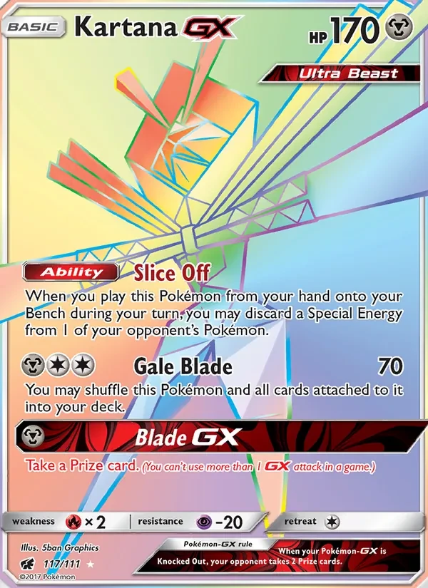 Carta Pokémon Kartana GX 117/111 Crimson Invasion