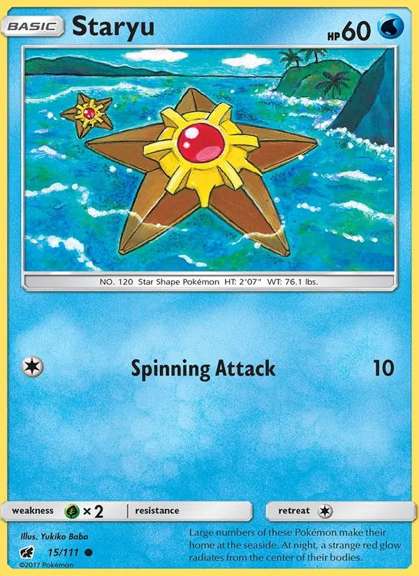 Staryu 15/111 Crimson Invasion Pokémon card