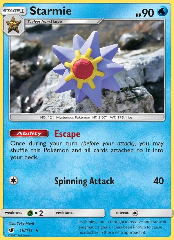Starmie 16/111 Crimson Invasion Pokémon card