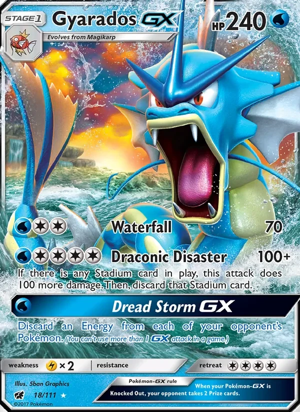 Carta Pokémon Gyarados GX 18/111 Crimson Invasion