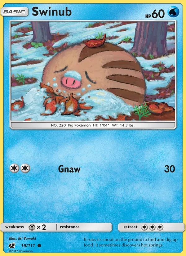Carte Pokémon Swinub 19/111 Crimson Invasion