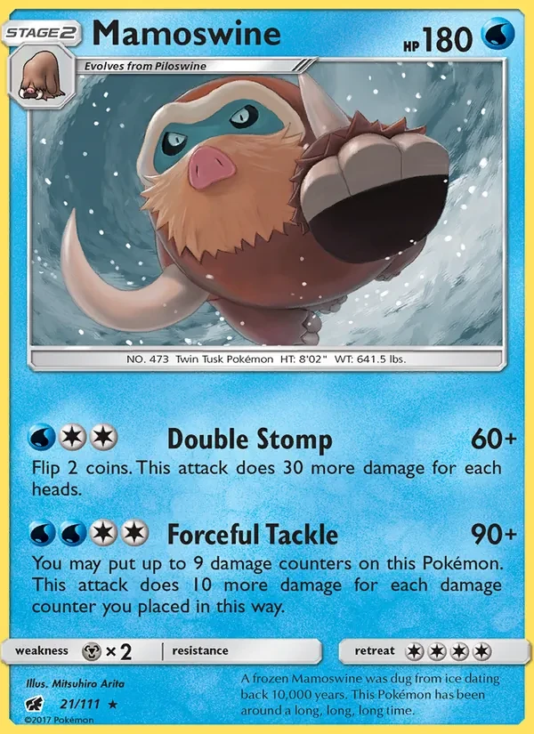 Carta Pokémon Mamoswine 21/111 Crimson Invasion
