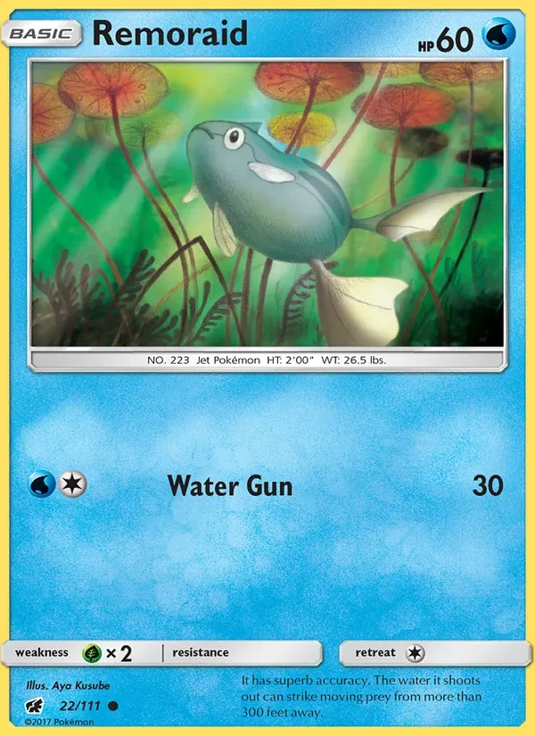 Remoraid 22/111 Crimson Invasion Pokémon card