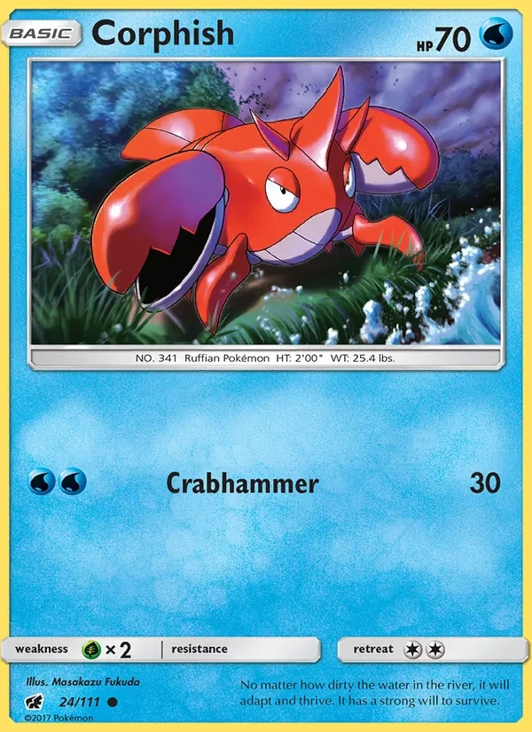 Corphish 24/111 Crimson Invasion Pokémon card