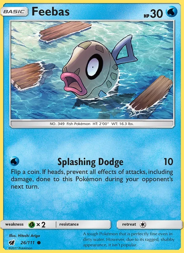 Feebas 26/111 Crimson Invasion Pokémon card