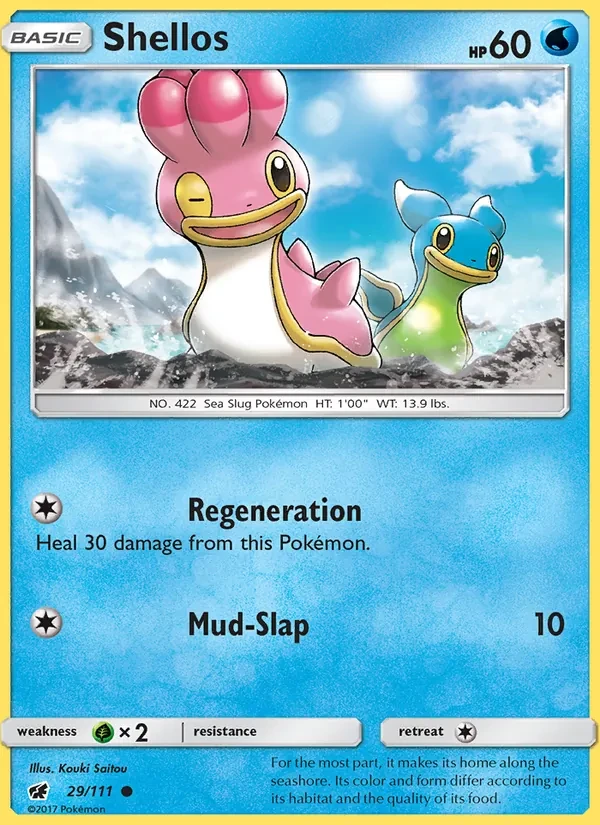 Shellos 29/111 Crimson Invasion Pokémon card